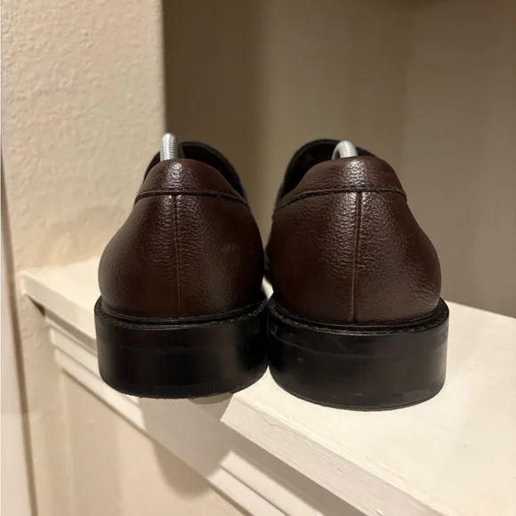 Abound Ortholite Eco Insole Brown Soft Faux Leather Comfort Penny Loafer Mens 11 - Picture 4 of 10